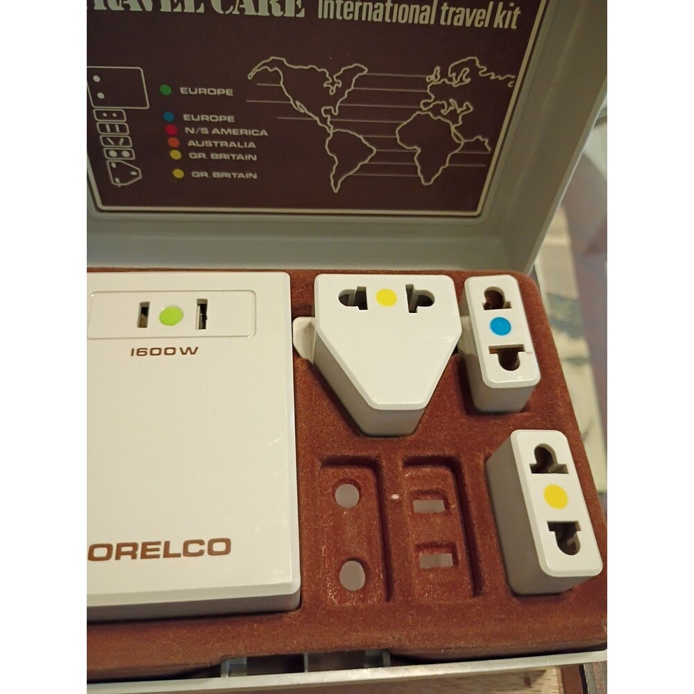 Vintage Norelco Travel Care International With 3 Plugs Not 5 Plugs. Missing Two